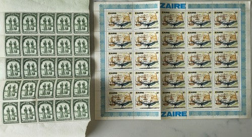 Vintage Collection Zaire Sheets stamps #0123
