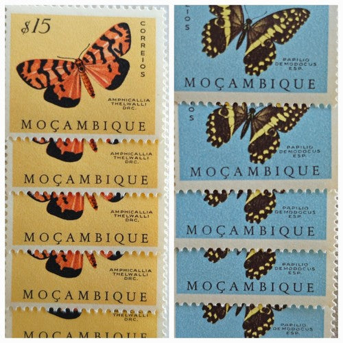 2x5(10) Vintage Mint 1994 Mozambique stamps.