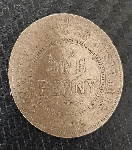 Rare 1932 Australian Penny Error Coin - Pre‑Decimal Collectable