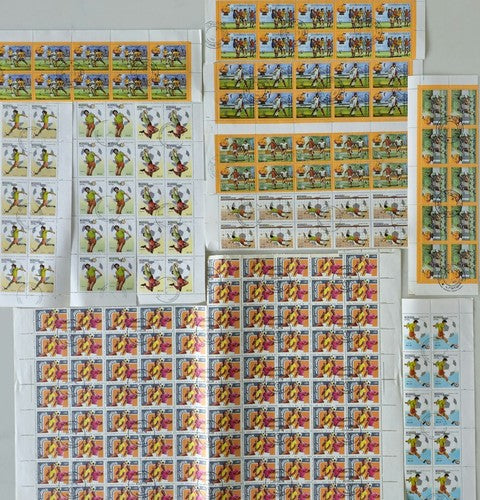 Vintage Sheets International Football stamps #1225-1