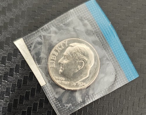 US Roosevelt One Dime 1974 Coin WCA