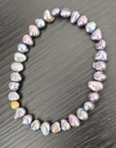 Vintage Cultured Pearl Bracelet with Sterling Silver Clasp – Classic & Elegant