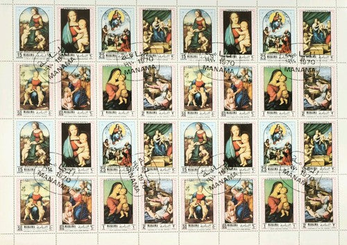 Sheet Of International stamps #0113