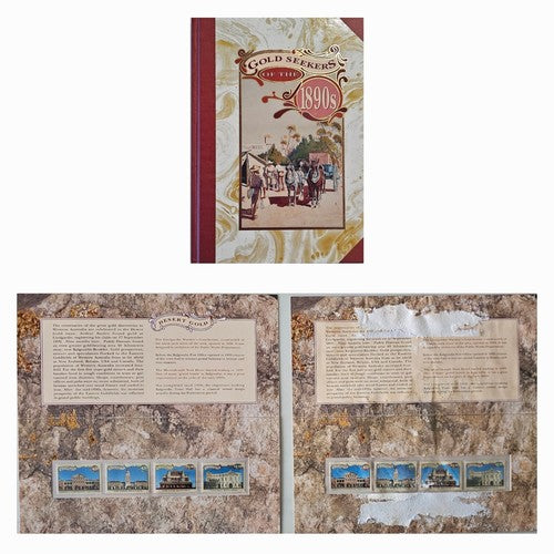 Vintage Australia Gold Seekers Of The 1890s Book And Mint Stamps