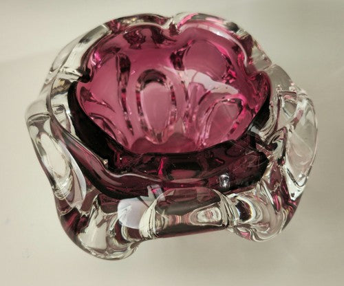 Stunning Italy Beautiful Art Glass Centrepiece Red Bowl-16*16*10cm