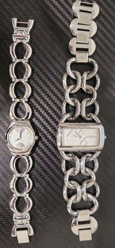 2x DKNY (NY-4367) And Swatch IRONI Stainless Steel Women's Watches - Working