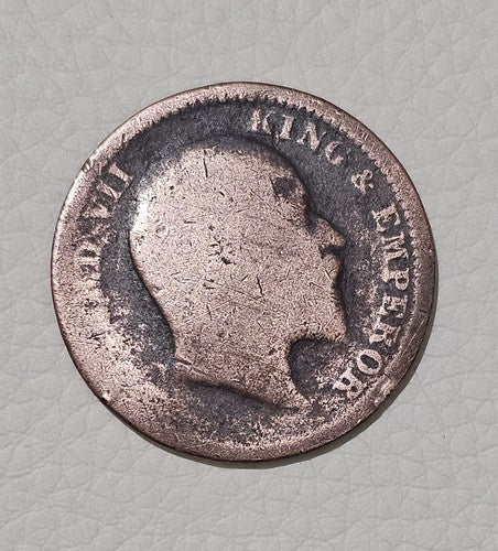1904 ONE QUARTER ANNA INDIA king & Emperor Edward VII coin