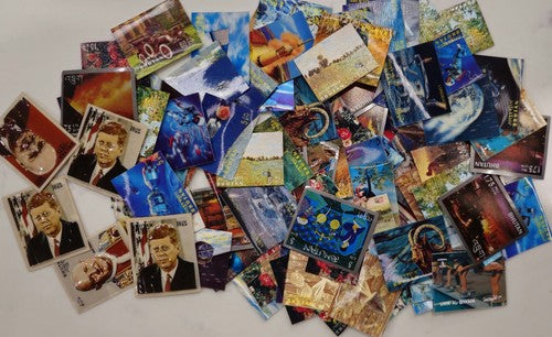 Large Amount 112 PC's Mixed Special Lenticular International stamps #1224-6