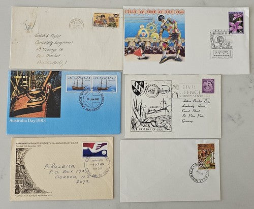 Collection  of First Day Covers and used Stamps postage Various Topics
