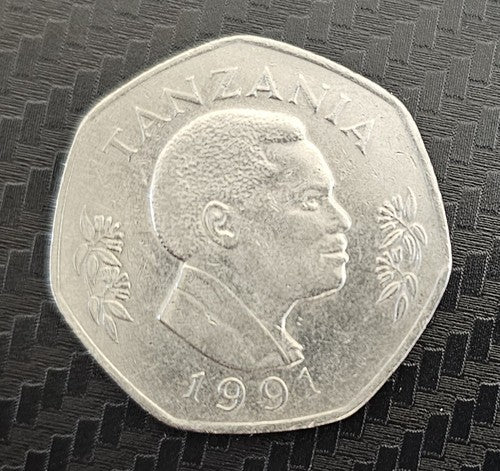Tanzania 1991 20 Shilingi Elephants Nickel plated Steel