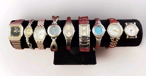 9x Assorted Silver Tone Analogue Watches *UNTESTED*