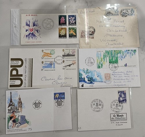Collection f First Day Covers and Stamps Various Topics