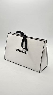 Authentic Empty Chanel Gift Paper Bag with Ribbon & Dior Tissue Paper