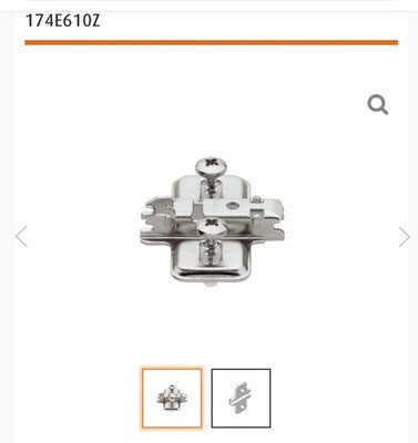 Blum Mount Plate 110 Degree 174E610Z + Screws