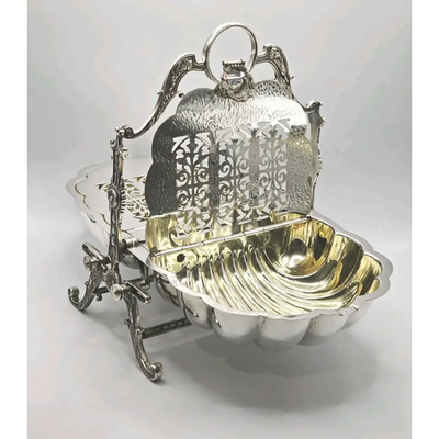 Antique Victorian Silver-Plated Roll-Over Serving Dish – Dome Top Tureen