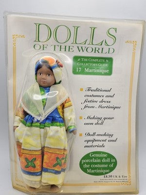 GENUINE PORCELAIN DOLL IN COSTUME DOLLS OF THE WORLD #17 Martinique NEW SEALD