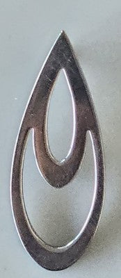 Newbridge Silverware Modernist Abstract Teardrop Silver-Plated Pendant 54x20mm