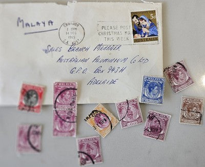 Vintage International Malaya Ans Singapore Stamps #0420