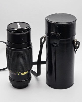 Vintage Photax F=205mm Telephoto Zoom Lens for Canon FD - w/ Case & Marumi 55mm