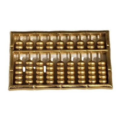 Small Gilded Chinese Gold Tone Abacus