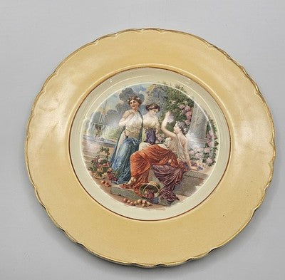 Vintage Japanese Geisha Decorative Plate
