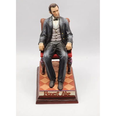 Jim Shore Heartwood Creek RARE Abraham Lincoln Statue (21×16cm)