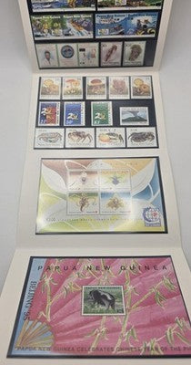 Papua New Guinea Mint Stamp Collection Packs Year of the Pig Beetles Crab MNH