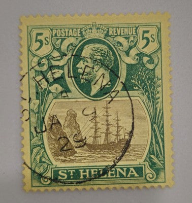 ST HELENA 1922 5s with "CLEFT ROCK" VARIETYMNH cv:£700 - #0420