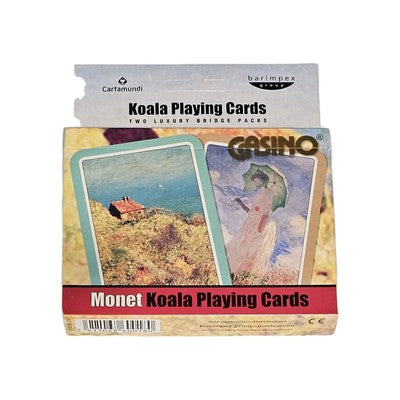 Monet Koala CASINO Double Bridge Packs of Luxury PLAYING CARDS SET by Cartamundi