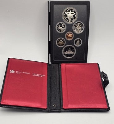 1982 ROYAL CANADIAN MINT 7 PC DOUBLE DOLLAR PROOF COIN SET - With Hard Case