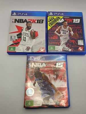 Lot of 3 NBA 2K Games for PlayStation 4: NBA 2K16, NBA 2K17, NBA 2K18