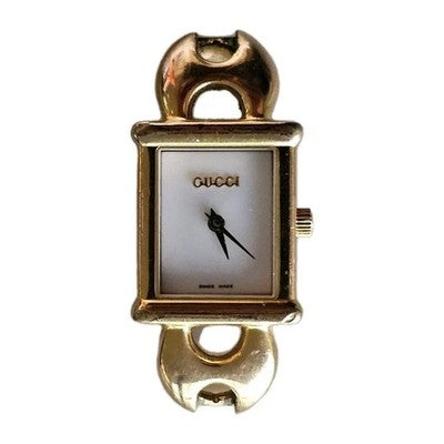 Gucci 1800L Women's Vintage Watch - White Dial, Gold Plated, Quartz, Working
