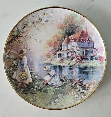Franklin Mint "Gathering Wildflowers" Limited Edition Plate by Andres Orpinas