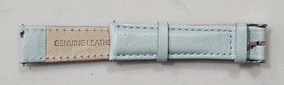 CLUSE Light Blue Pastel Genuine Leather Watch Strap - Silver Buckle - Quick Rele