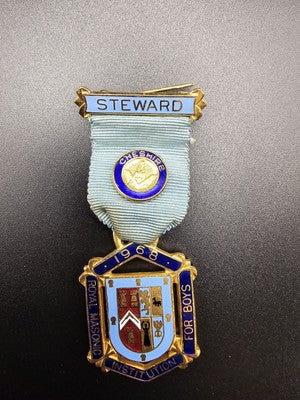 Masonic Jewels Vintage Enamel Steward Brixton #0508