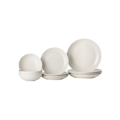 Royal Doulton 1815 Pure Dinnerware Set White, 12 Piece Set for 4 People