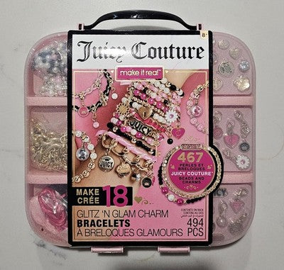 Juicy Couture Make It Real Glitz ‘n Glam Charm Bracelets Kit 494 Pcs 18 Bracelet