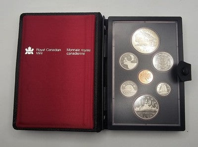1981 ROYAL CANADIAN MINT 7 PC DOUBLE DOLLAR PROOF COIN SET - With Hard Case