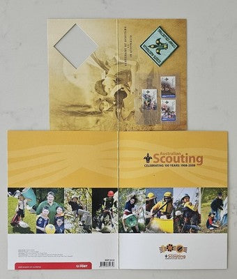 Centenary of Scouting in Australia 1908-2008 Stamp Pack & Full Sheet with Patch