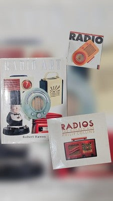 Lot of 3 Vintage Antique Radio Collector Books: Radio Art, Golden Age, & Appreci