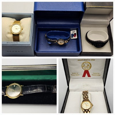 5X Women's Watches Rotary, Skagen and Marcel Drucker in Original Box - Working