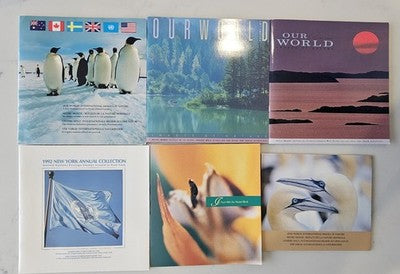 Vintage UN & International "Our World" Postage Stamp Annual Collections Mixed Lo
