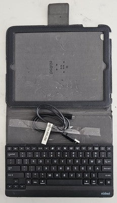 Belkin Bluetooth Keyboard Case with Charger for iPad - Black Leather Folio