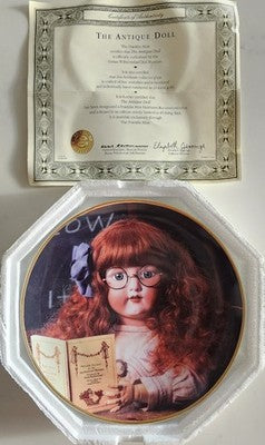 Franklin Mint "Portrait of Brigitte" Hanau Doll Museum Limited Edition Plate