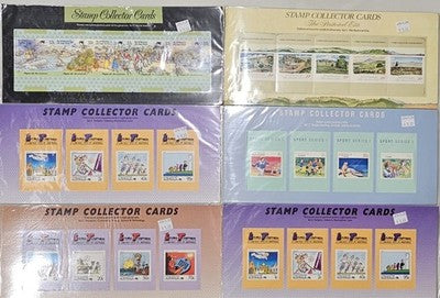 Lot of 6 Vintage Australia Post Stamp Collector Cards - Living Together & Sports