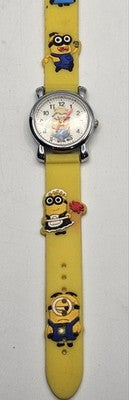 MINIONS Character Kids/Children's Watch Yellow Rubber Strap NOVELTY Fun