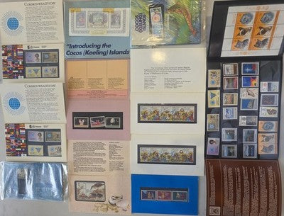 Cocos (Keeling) Islands & 1983 New Zealand Stamps MNH Collection  Sheets & Packs