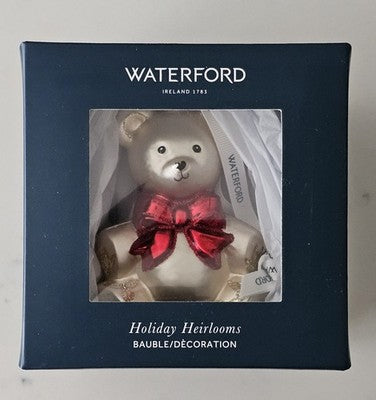 Waterford Holiday Heirlooms First Teddy 2025 Crystal Ornament Bauble 1080334 New