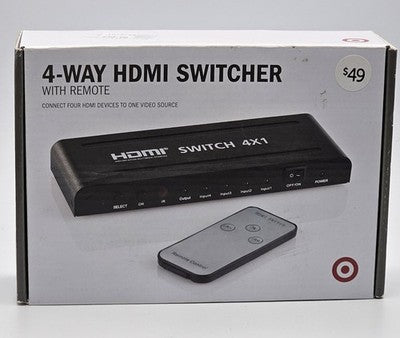 4-Way HDMI Switcher with Remote