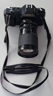 Canon T50 35mm SLR Camera with Tamron SP 28-135mm f/4-4.5 BBAR MC Lens Untested